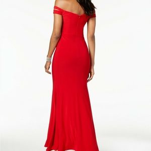 Xscape Dresses - XSCAPE NEW Double-Strap Off-the-Shoulder Jersey Sh Xscape Dresses - XSCAPE NEW Double-Strap Off-the-Shoulder Jersey Sh